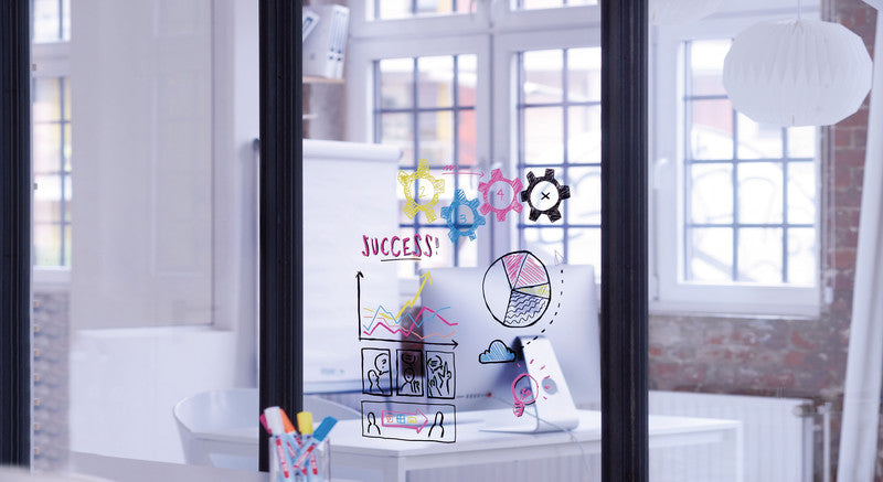 Edding Glasboard-Marker 95 – Rundspitze 1,5-3 mm – 4er-Set – sortiert – trocken abwischbar