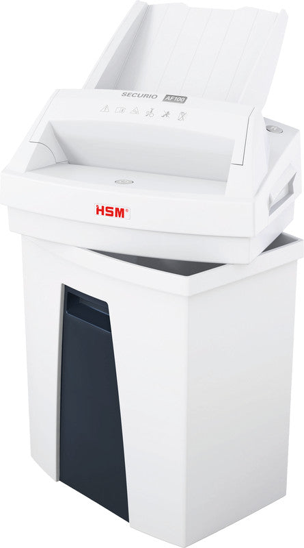 HSM Securio AF100 – Aktenvernichter mit Autofeed 100 Blatt, DIN P-4, Partikelschnitt 4 × 25 mm, 7 Blatt, 25 l