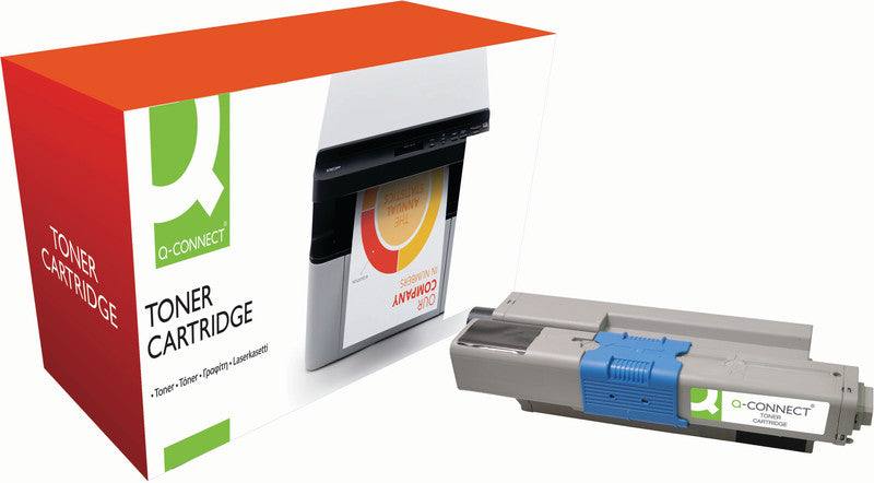 Q-Connect – Toner 44469803 – schwarz, 3500 Seiten – für Color-Laserdrucker/Multifunktionsgeräte