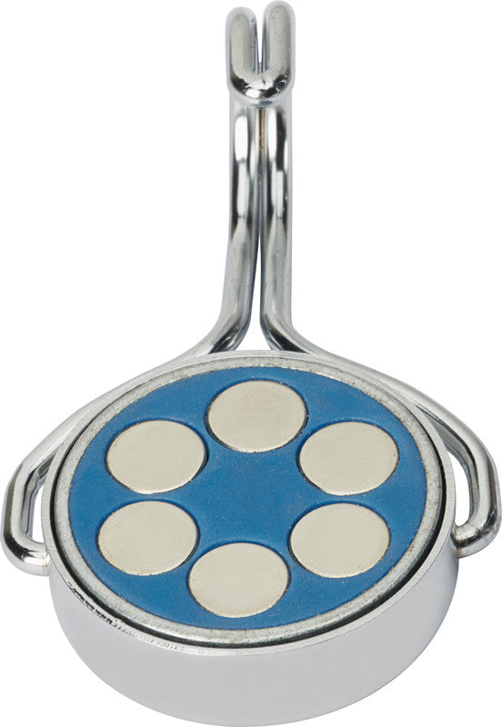 MAUL Magnet mit Karussell-Haken – Stahl, hellsilber – 1er-Pack