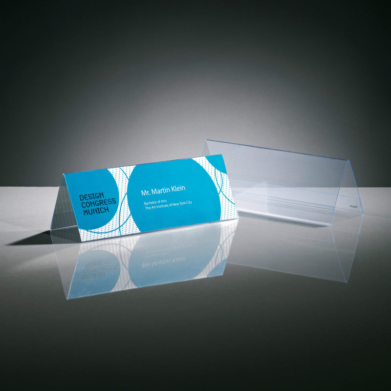 Sigel Tischaufsteller – 240 × 90 mm, transparent, Kunststoff, 5er-Pack