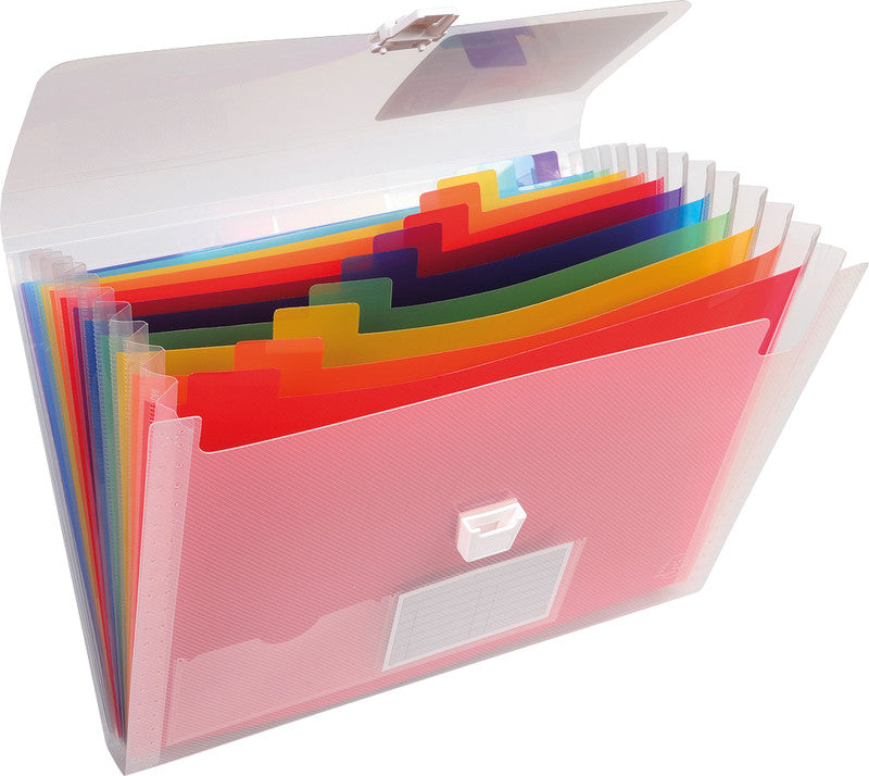 Exacompta Sammelmappe für A4, Kunststoff, transparent, mit Druckknopf