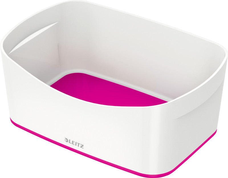 Leitz Aufbewahrungsschale MyBox – ABS-Kunststoff, weiss/pink metallic, 24,6 × 9,8 × 16 cm