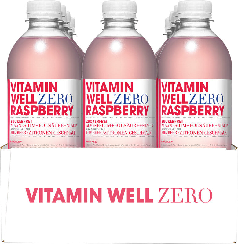 Vitamin Well Vitaminwasser Zero Himbeere & Zitrone – 5 dl