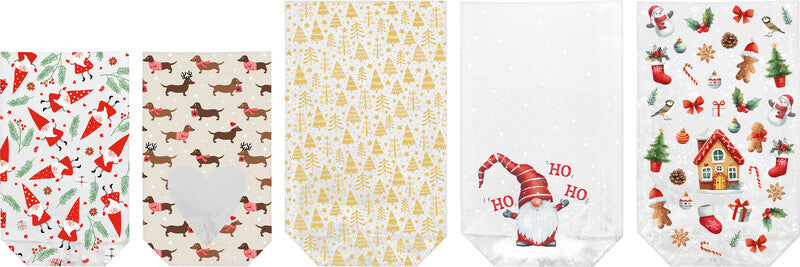 Braun + company Klarsichtbeutel – My Little House, Weihnachten – PP-Folie, 30 Mikron – 145 × 235 mm – 10 Stk.