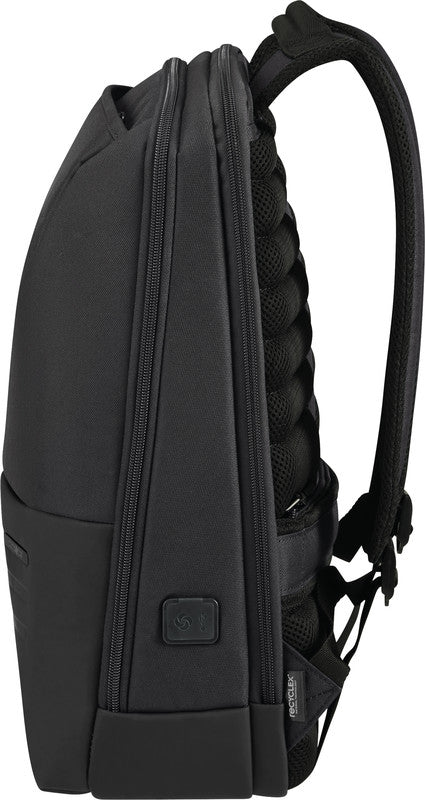 Samsonite Stackd Biz Notebook-Rucksack – 16,5 l, Aufsteckfunktion, USB-Port, recyceltes PET (rPET), schwarz