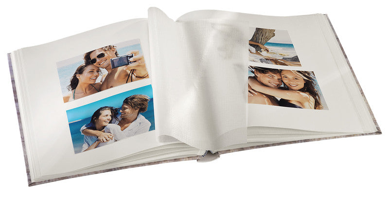 Hama Fotoalbum – für 290 × 320 mm, grau, mit Pergaminzwischenblättern, Karton