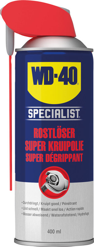 WD-40 Spezialist Rostlöser – transparent, wasserfest, für Rost, 400 ml, −20 bis +90 °C