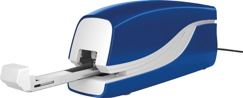 Leitz NeXXt 5532 – Elektrischer Hefter, geschlossene Heftung, Springfachmechanik, Einlegetiefe 10 mm, Blau