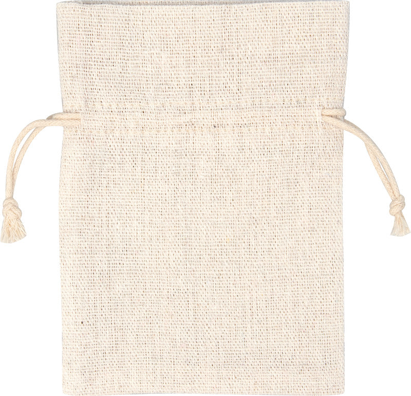 Folia Geschenkbeutel – Baumwolle, gerippt – 3 Grössen, je 2 Stück: 100 × 80 mm, 130 × 100 mm, 180 × 130 mm