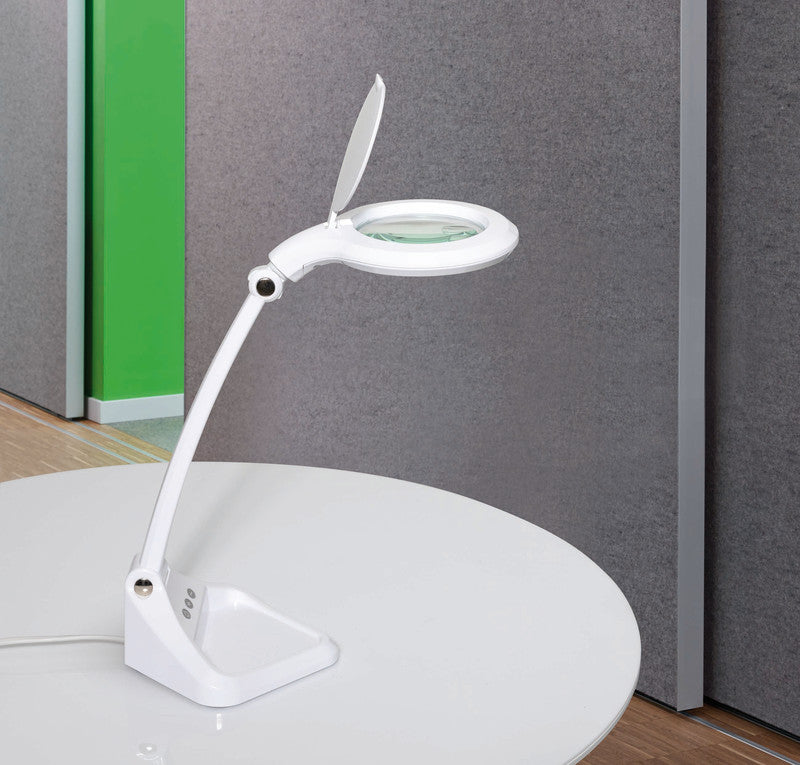 MAUL Leuchtlupe – 1,75× (Spot 4×) – Ø 100 mm – mit LED – weiss