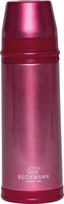 Beckmann Trinkflasche – 4 dl – Edelstahl, isoliert, Schraubverschluss – Berry