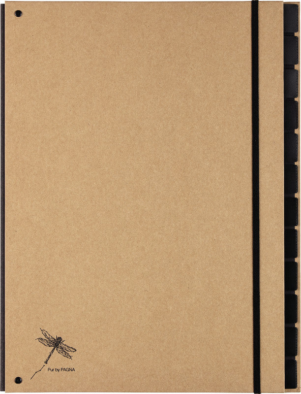Pagna Sammelmappe für A4, Karton, Braun, mit Gummizug