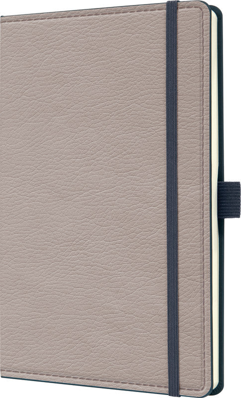 Sigel Notizbuch, 135 × 203 mm, Punktraster, Fadenheftung, 194 Seiten, 80 g/m² – beige