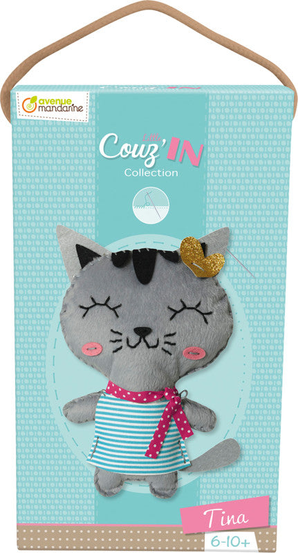 Avenue Mandarine Bastelset Nähen Katze Tina – 6–10 Jahre – 140 × 300 × 50 mm