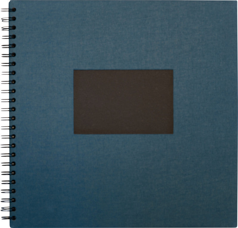 Eibert Fotoalbum Wiro – für 100 × 150 mm, petrol, mit Metallspirale, Textil, 320 × 320 mm