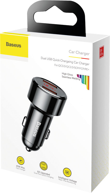 Baseus KFZ-Ladegerät – 45 W, 2× USB-A – für Zigarettenanzünder (12–24 V)
