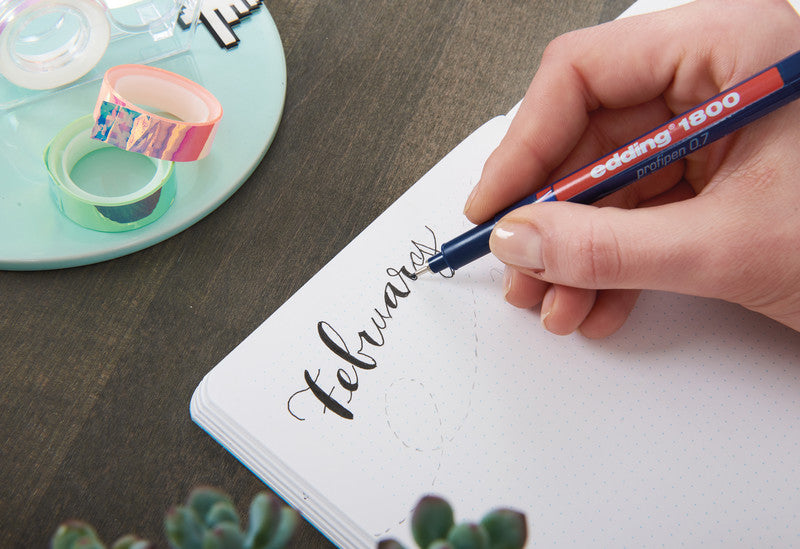 Edding 1800 Fineliner 0,7 mm – schwarz – wasserfest, dokumentenecht
