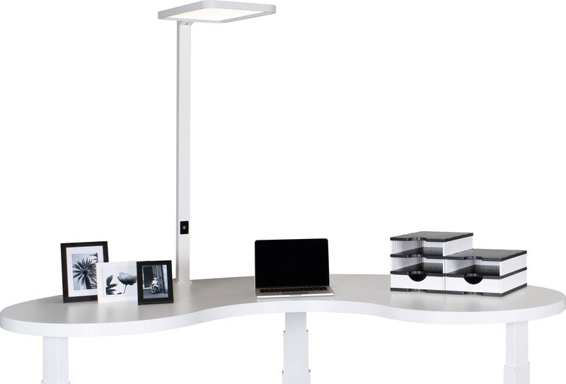 Hansa LED Tischleuchte Saphir – Klemmfuss, Touch-Dimmer, Bewegungssensor – 4000 K – 8'000 lm 80 W – Weiss