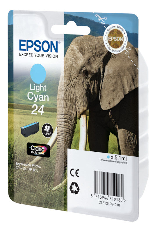 Epson Tintenpatrone 24, cyan, 360 Seiten