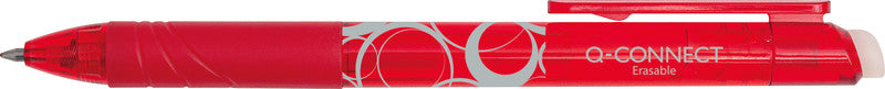Q-CONNECT Radierbare Tinte – Tintenroller, radierbar, Druckmechanik, 0,7 mm, rot