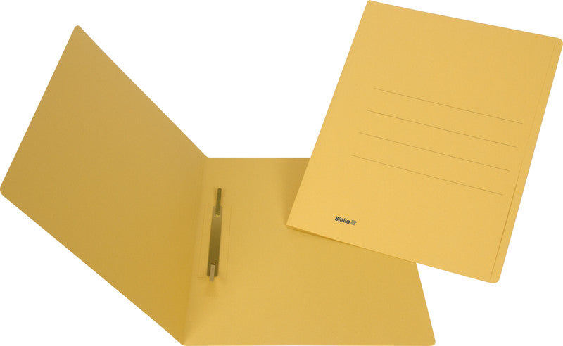 Biella Schnellhefter – A4, Karton, gelb, Heftzunge, Beschriftungslinien, 240 g/m², 1 Stk.