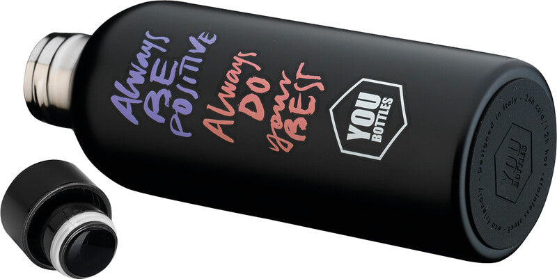 Youbottles Trinkflasche Dual – 5 dl – Edelstahl, isoliert, Schraubverschluss – Street Art Remember