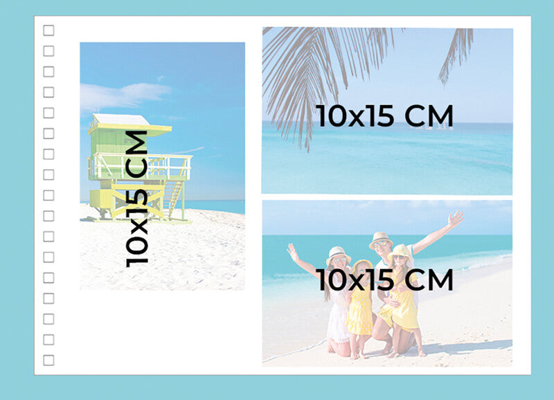 Exacompta Fotoalbum Wiro Graphik – für 320 × 220 mm, kraft, mit Spiralbindung, Karton