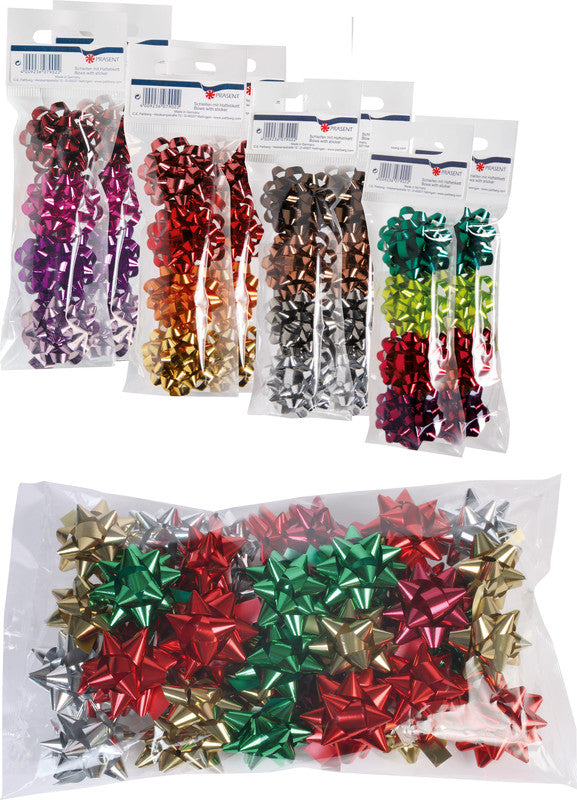Präsent Geschenketiketten – Weihnachten – 4 Etiketten – selbstklebend, Kunststoff – Ø 45 mm