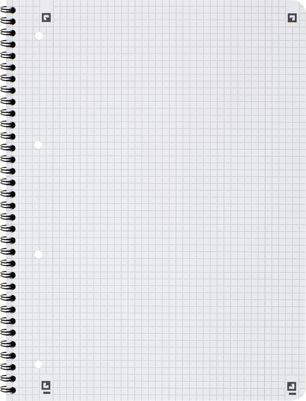 Oxford Collegeblock, Karton, 80 Blatt, 4-fach gelocht, perforiert, 90 g/m² – Schwarz, für SCRIBZEE App