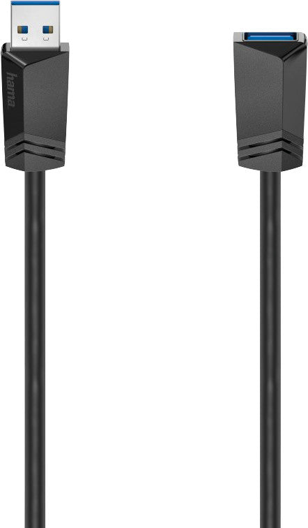 Hama USB-Kabel, USB-A zu USB-A, 1,5 m, USB 3, universal