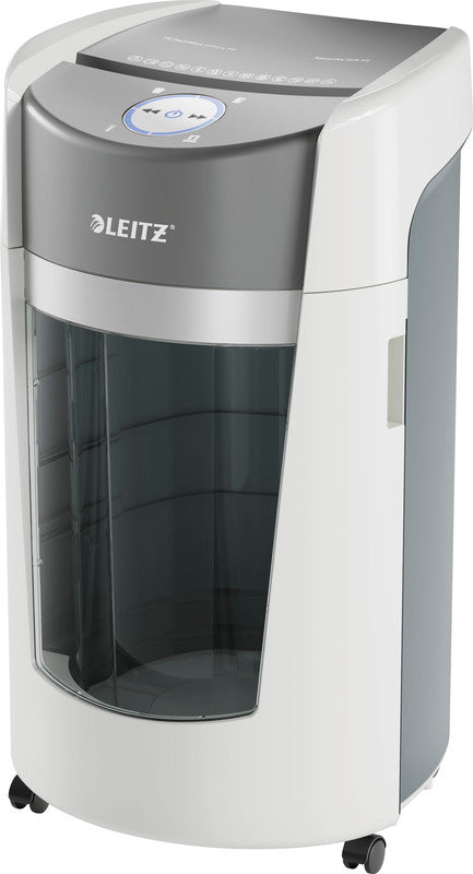 Leitz IQ OptiMax – Aktenvernichter, DIN P-5, Mikroschnitt 2 × 15 mm, 10 Blatt, 35 l, A4