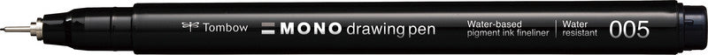 Tombow Mono Drawing Pen Fineliner – schwarz – wasserfest