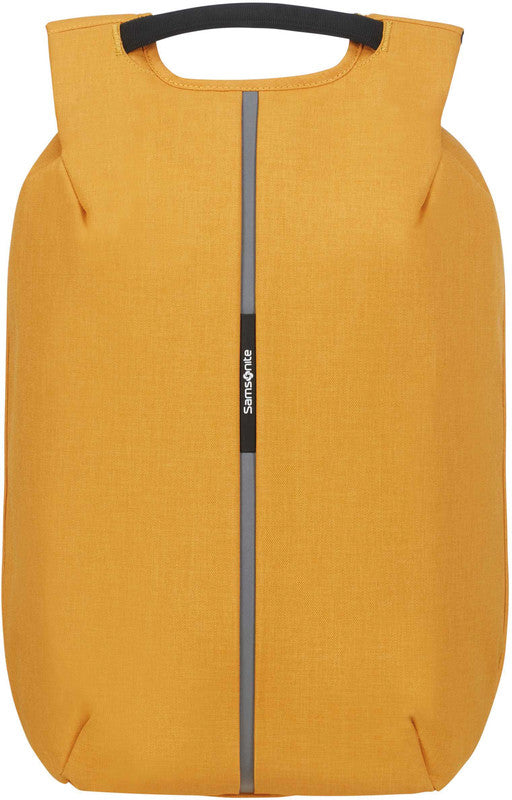 Samsonite Securipak Notebook-Rucksack – 17 l, RFID-Fach, USB-Port, recyceltes PET (rPET), Sonnengelb