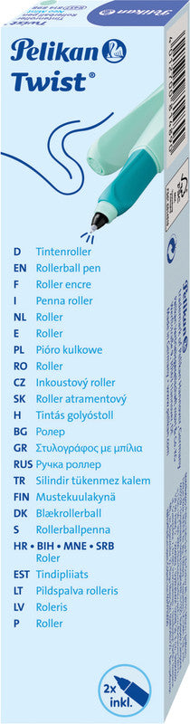 Pelikan Twist – Tintenroller, mit Kappe, 0,4 mm, blau, für Rechts- und Linkshänder