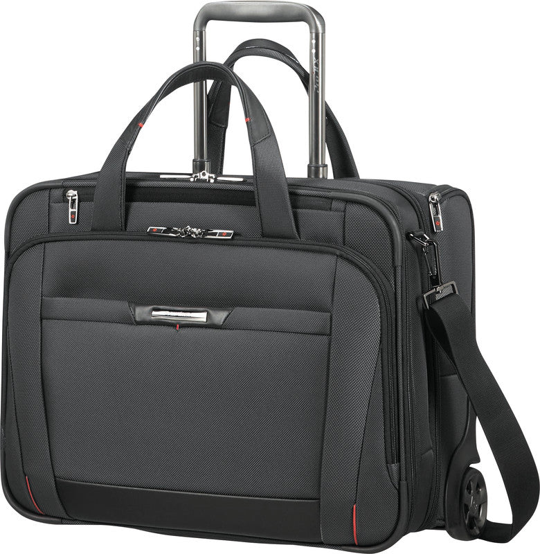 Samsonite Pro-DLX 5 Notebook-Trolley – 34,5 l, RFID-Fach, Aufsteckfunktion, Nylon, Schwarz