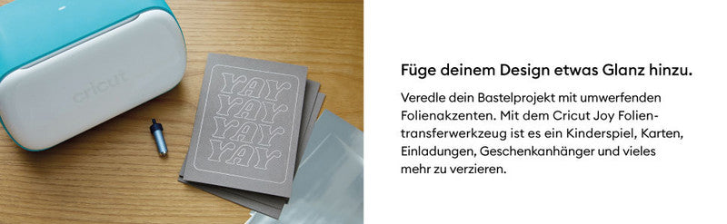 Cricut Werkzeugset, inkl. 12 Folien (101 × 152 mm), Gold/Silber – für Joy
