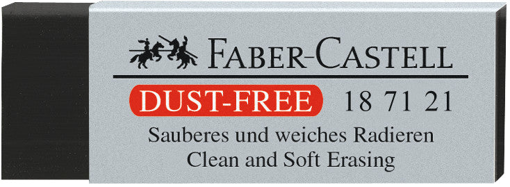 Faber-Castell Radierer – für Bleistifte und Farbstifte – 65 × 10 × 25 mm – Kunststoff – schwarz