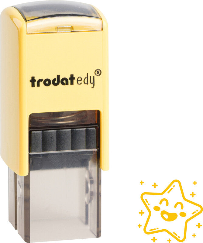 Trodat Stern Motivstempel – selbstfärbend, 19 × 19 mm, gelb