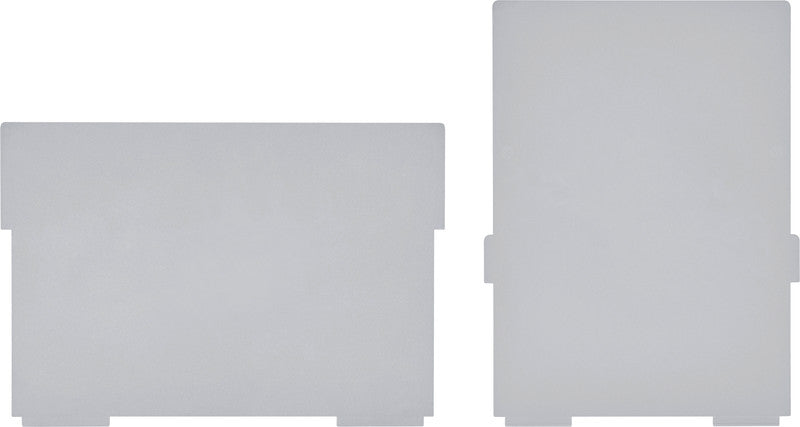 Styro Schwenkplatten A4 quer, grau, Kunststoff – 2 Stück