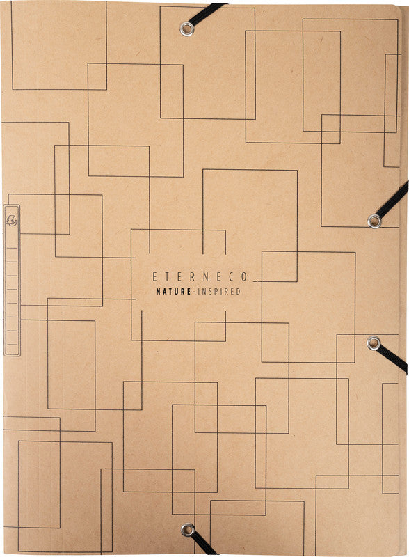 Exacompta Sammelmappe, für A4, Karton, Braun, mit Gummizug