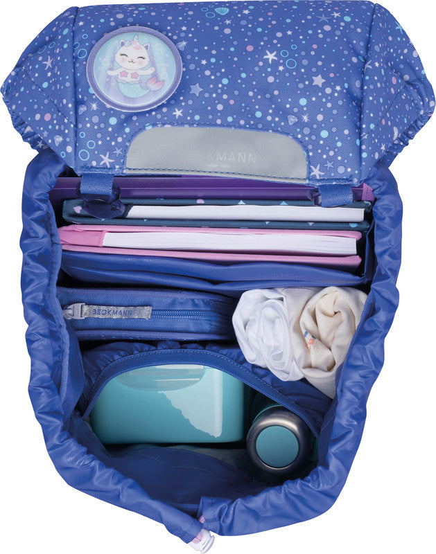 Beckmann Classic Schulrucksack 1st – Aquagirl – mit Leuchteffekt – 22 l, 24,0×37,0×25,0 cm