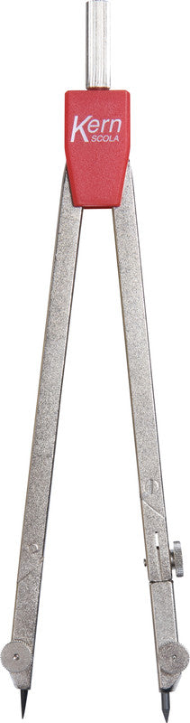 Kern scola Zirkel – Schenkellänge 16 cm, Radius 23 cm, Gelenkschenkel, Messing, Silber