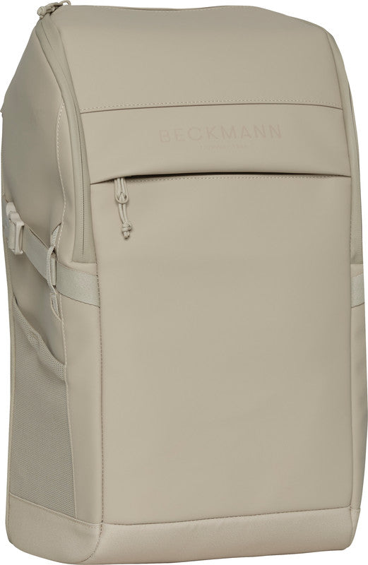 Beckmann Street FLX – Notebook-Rucksack – für 16"-Notebook, 28–33 l, rPET, beige, USB-Buchse
