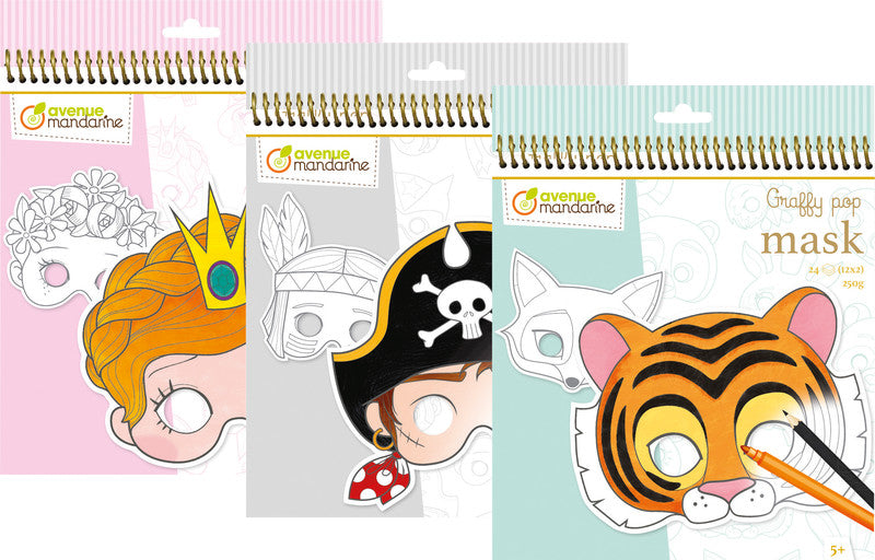Avenue mandarine Graffy Pop, Zeichenpapier, 20 × 25,5 cm, Mehrfarbig, ab 5 Jahren