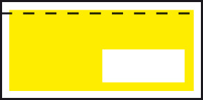Elco Dokumententasche – C6/5 (229 × 114 mm), Fenster rechts, unbedruckt, gelb, selbstklebend – 250 Stück