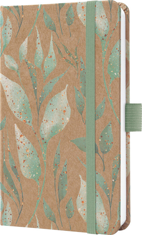 Sigel JOLIE Pure Agenda – 1 Woche/2 Seiten, gebunden, A6, 2027, Sparkle Leaves, FSC