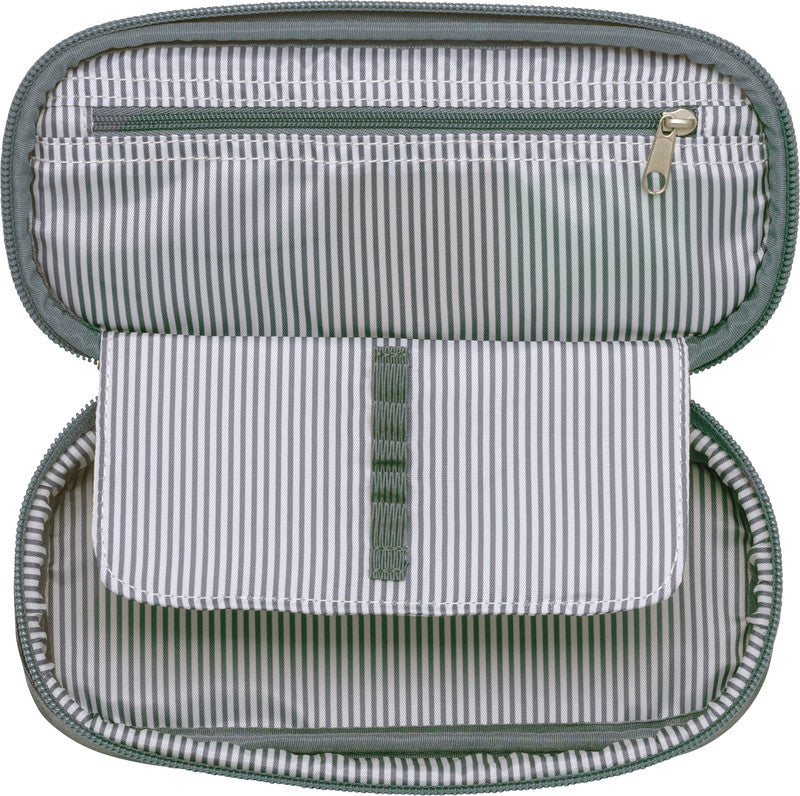 Beckmann City Schlamperetui, leer – Foggy Green – Kunststoff – 22 × 5 × 10 cm