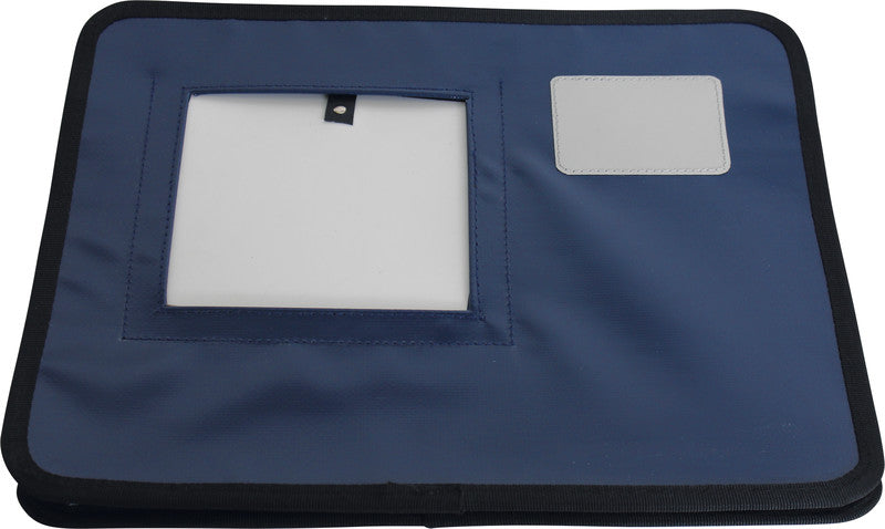Noname Dokumententasche – A4 (340 × 260 × 70 mm), ohne Fenster, unbedruckt, blau, Reissverschluss – 1 Stück