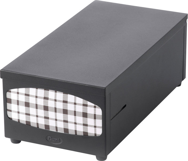 Duni Serviettenspender – für Servietten 330 × 320/330 mm – Metall – Schwarz – 18 × 13 × 35 cm